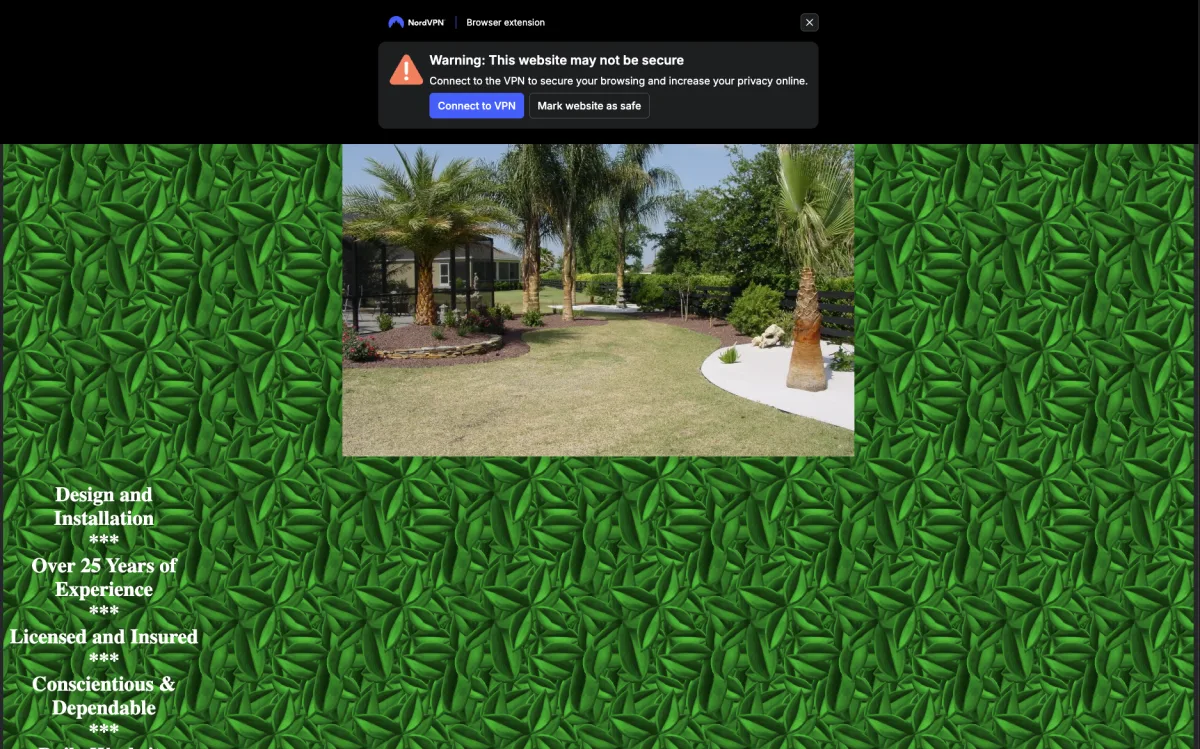 Typical outdated contractor website